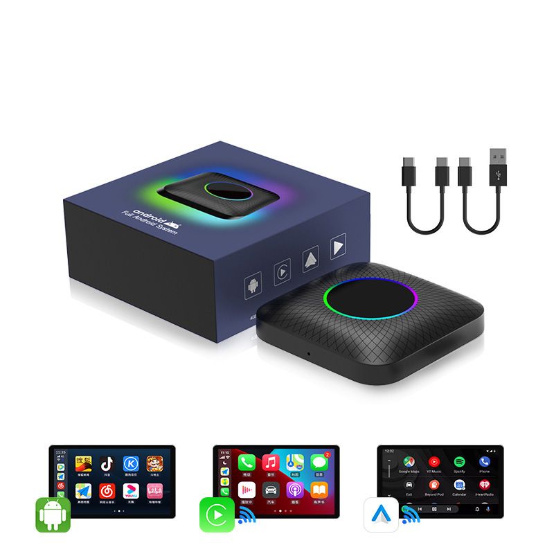 CarlinKit Smart TV Box met Android 13 Bedraad naar Draadloze CarPlay Ai Box YouTube Netflix Qualcomm 8-Cores