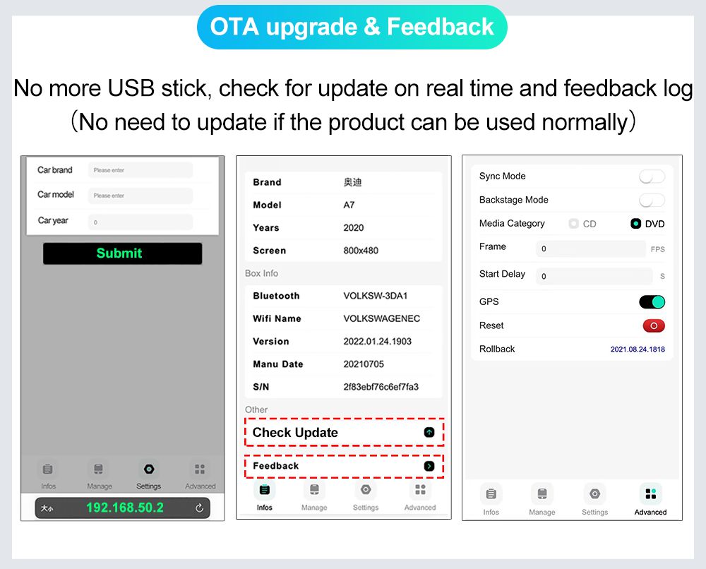 CarlinKit 4.0 Draadloze CarPlay Box Upgrade voor Audi VW Kia Plug en Play Handsfree Connectiviteit