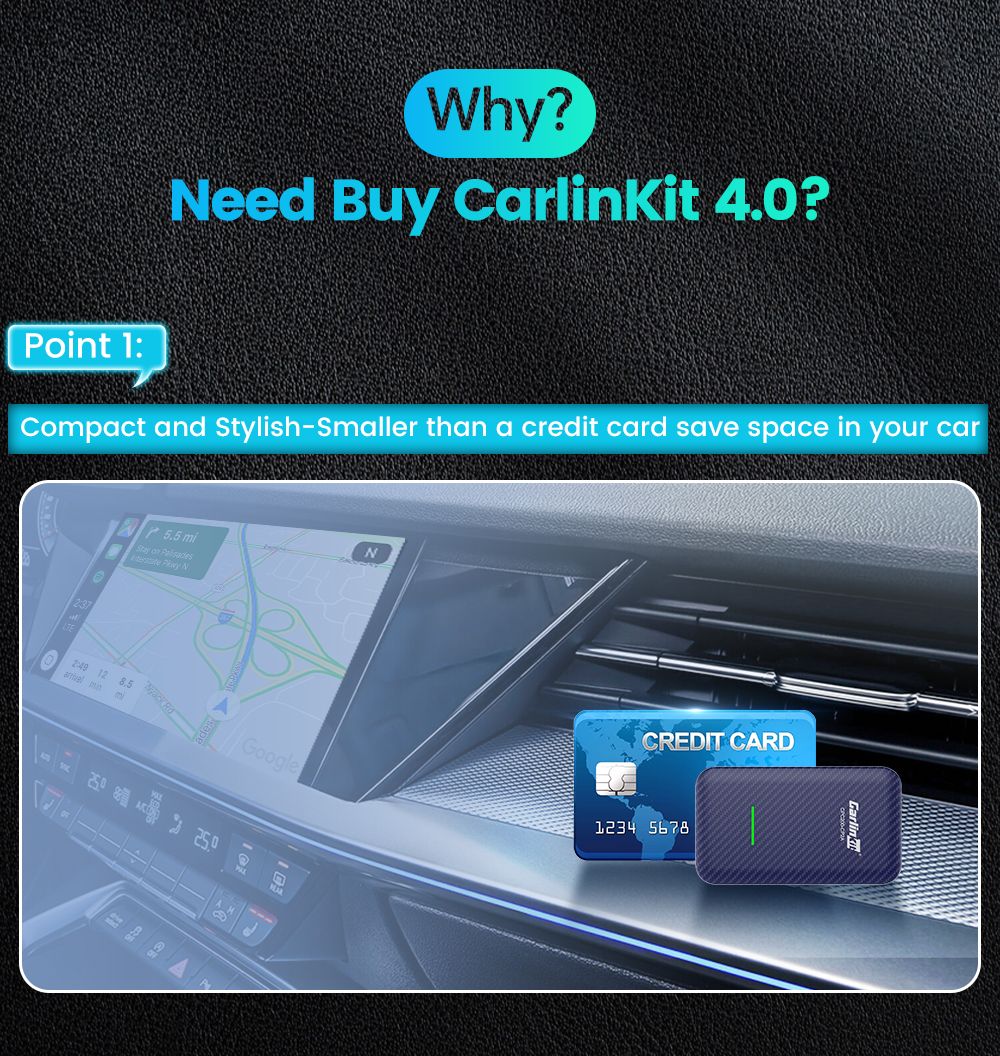 CarlinKit 4.0 Draadloze CarPlay Box Upgrade voor Audi VW Kia Plug en Play Handsfree Connectiviteit
