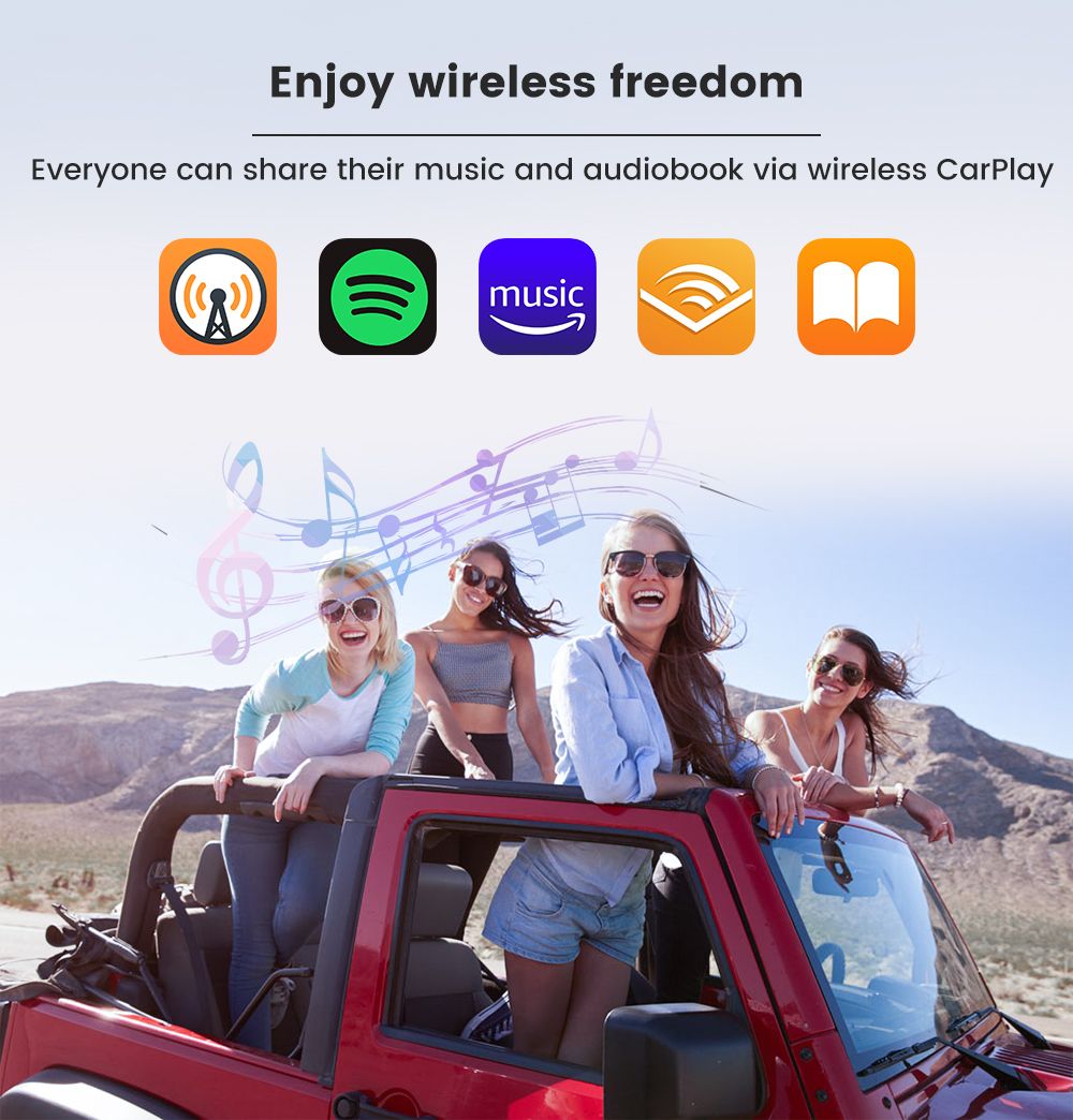 CarlinKit 4.0 Draadloze CarPlay Box Upgrade voor Audi VW Kia Plug en Play Handsfree Connectiviteit