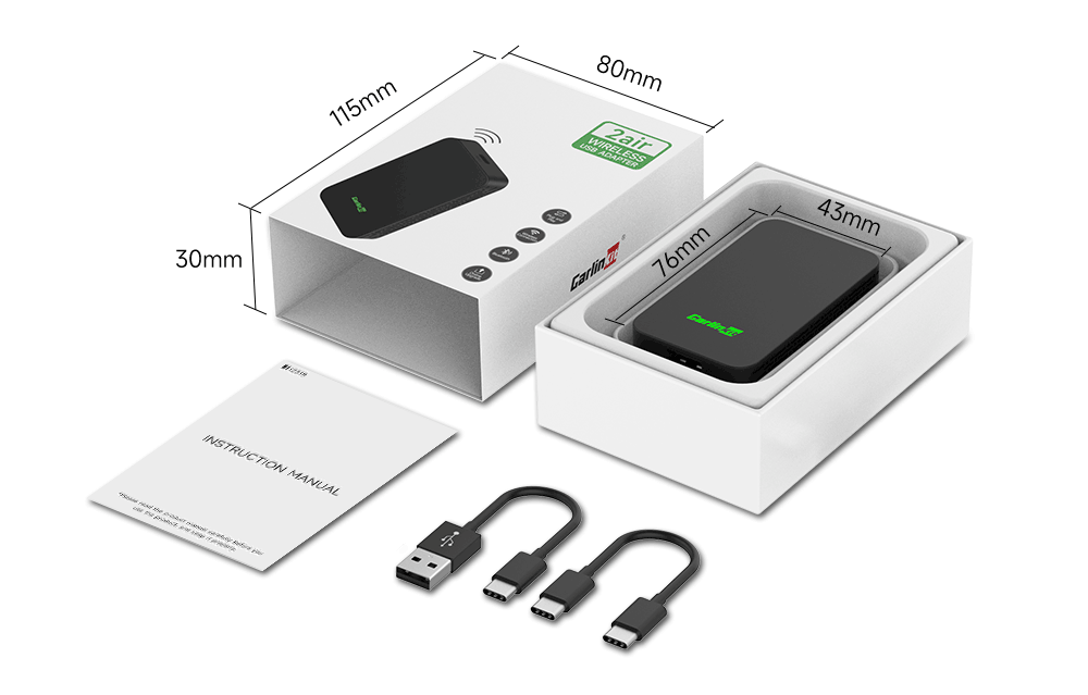 CarlinKit 2air 5.0 Draadloze Adapter CarPlay Android Auto Naadloze Integratie Cross-Platform Compatibiliteit