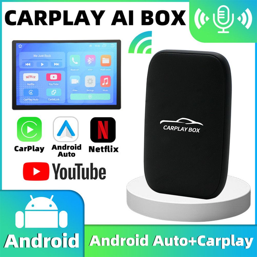 Carplay Box Draadloze Android Auto Adapter met Netflix en YouTube voor het ultieme in-car entertainment apparaat