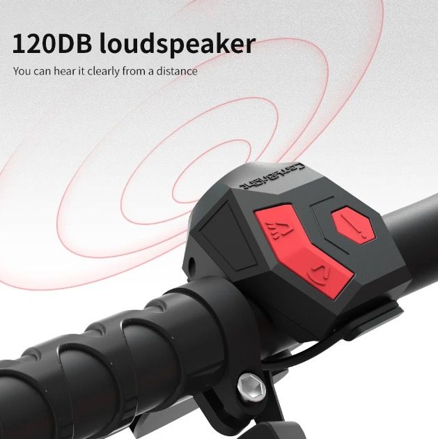 CarryBright CBH3 USB oplaadbare fietsbel 120dB elektrische bel voor persoonlijke veiligheid en stedelijk woon-werkverkeer
