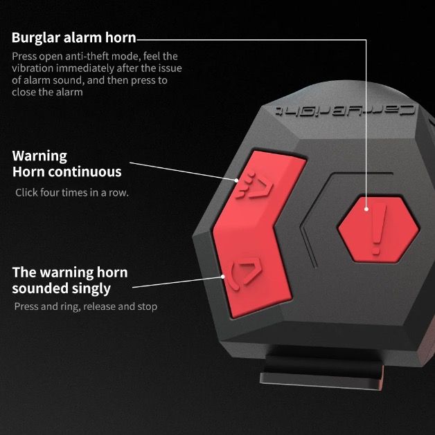 CarryBright CBH3 USB oplaadbare fietsbel 120dB elektrische bel voor persoonlijke veiligheid en stedelijk woon-werkverkeer