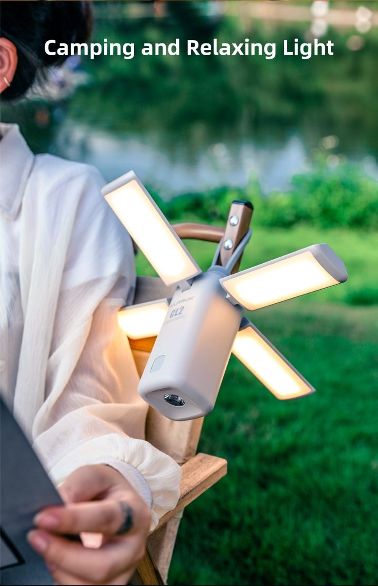 Klarus CL2 750 Lumen Vrij Vouwbaar Oogverzorgend Campinglamp 7 Lichtmodi Verstelbare Hoek voor Binnen Buiten