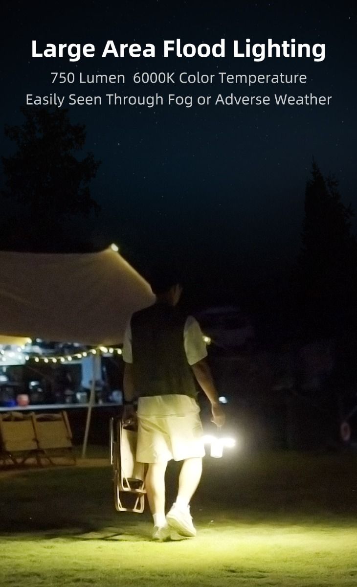 Klarus CL2 750 Lumen Vrij Vouwbaar Oogverzorgend Campinglamp 7 Lichtmodi Verstelbare Hoek voor Binnen Buiten