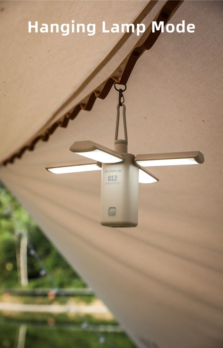 Klarus CL2 750 Lumen Vrij Vouwbaar Oogverzorgend Campinglamp 7 Lichtmodi Verstelbare Hoek voor Binnen Buiten