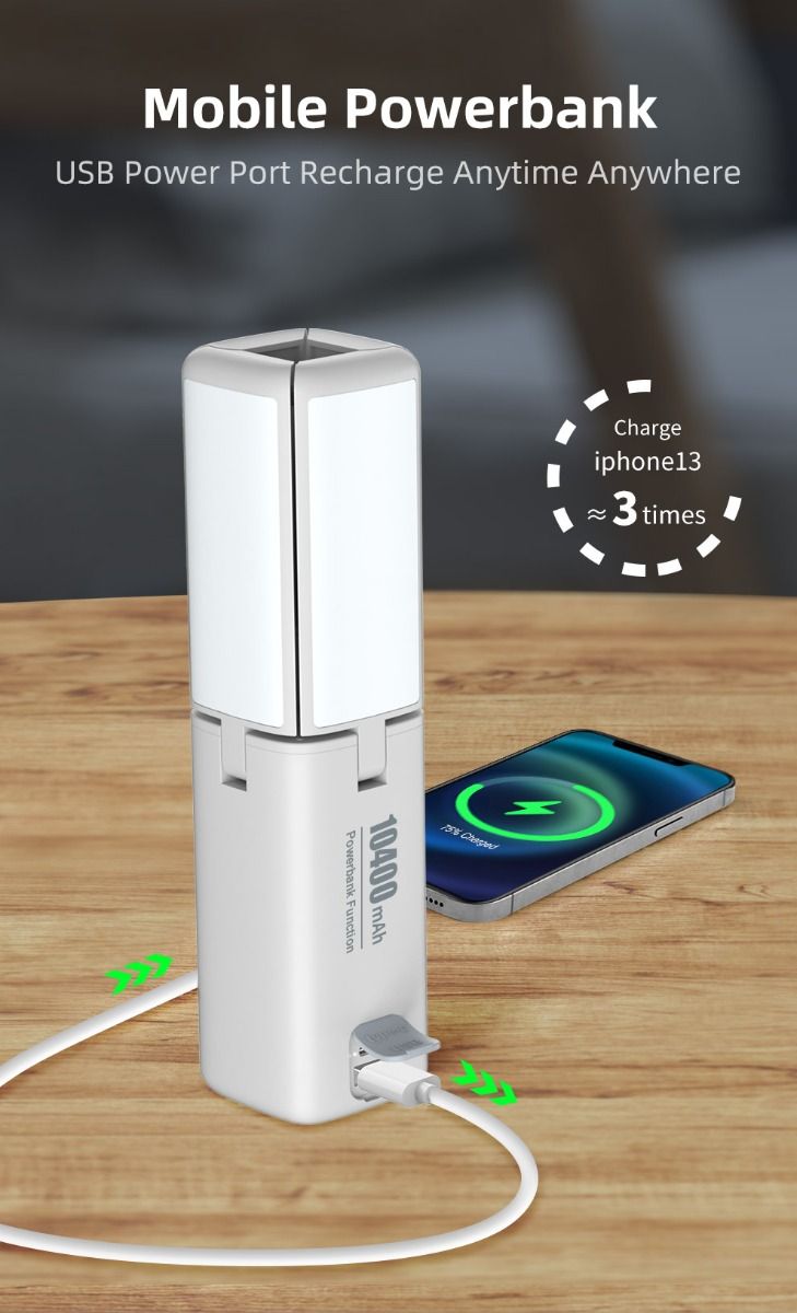 Klarus CL2 750 Lumen Vrij Vouwbaar Oogverzorgend Campinglamp 7 Lichtmodi Verstelbare Hoek voor Binnen Buiten