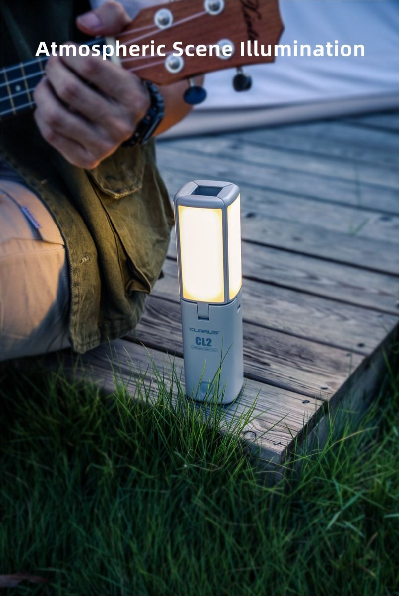 Klarus CL2 750 Lumen Vrij Vouwbaar Oogverzorgend Campinglamp 7 Lichtmodi Verstelbare Hoek voor Binnen Buiten