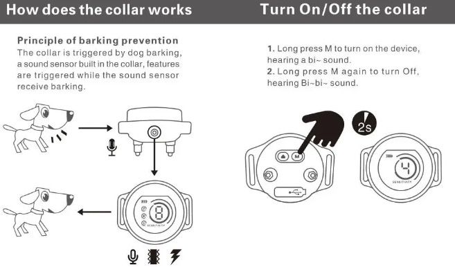 Slimme automatische anti-blaf halsband voor honden, oplaadbaar ontwerp met intelligente blafherkenning, humane oplossing
