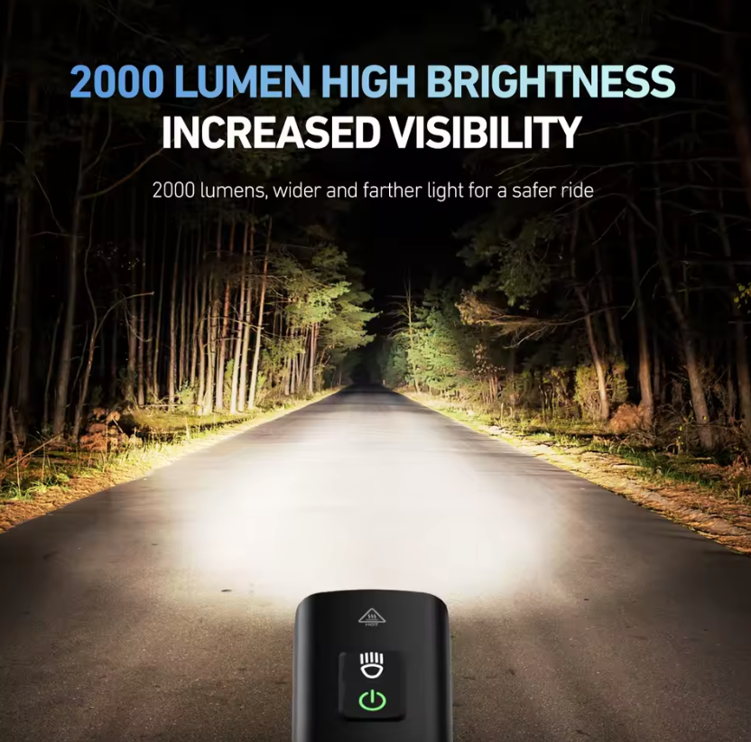 CYCLAMI Fietskoplamp BR2000 Fietsvoorlicht Type-C MTB Weg Highlight Lamp Stuur Fietsverlichting