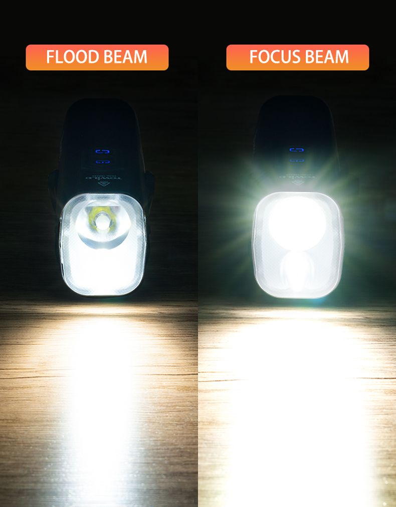 TOWILD DLite 1800 USB oplaadbaar fietslamp 2100 lumen waterdichte koplamp fietsveiligheid 5000mAh accu