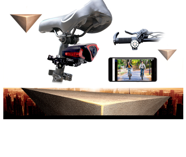Fietsachterlichtrecorder met 1080P-camera en slimme draadloze afstandsbediening - dubbele functionaliteit voor fietsveiligheid