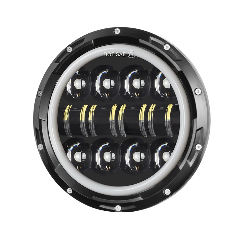 7 inch motorfiets LED koplamp met grootlicht, dagrijverlichting en richtingaanwijzer 7" ronde koplamp voor Harley Jeep Wrangler Hummer