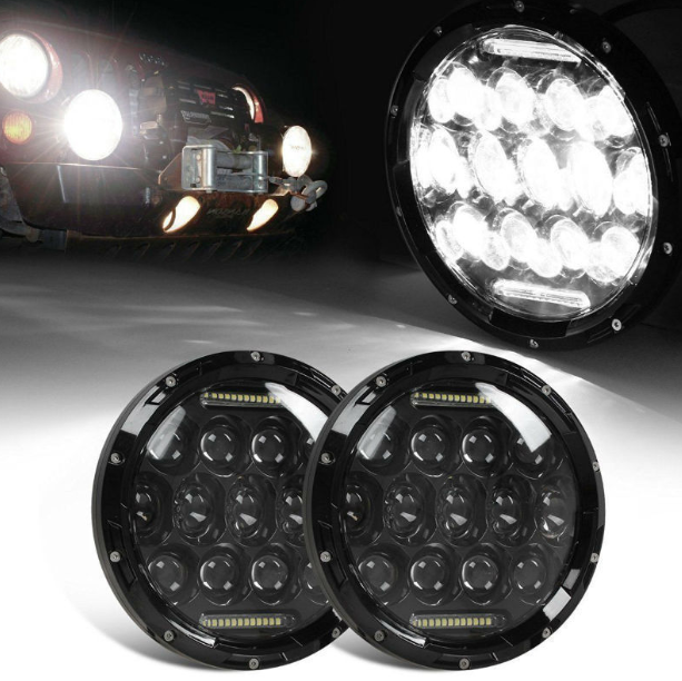 7 inch motorfiets LED koplamp met grootlicht, dagrijverlichting en richtingaanwijzer 7" ronde koplamp voor Harley Jeep Wrangler Hummer