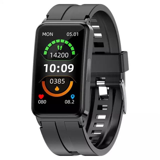 EP01 Slimme Bloedsuiker Horloge: ECG, HRV, Hartslag, Temp. 1.47" HD Waterdichte Fitnesstracker