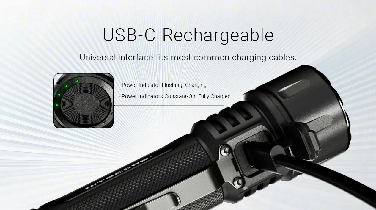 Nitecore EX7 6000 Lumen USB-C Oplaadbare Zaklamp