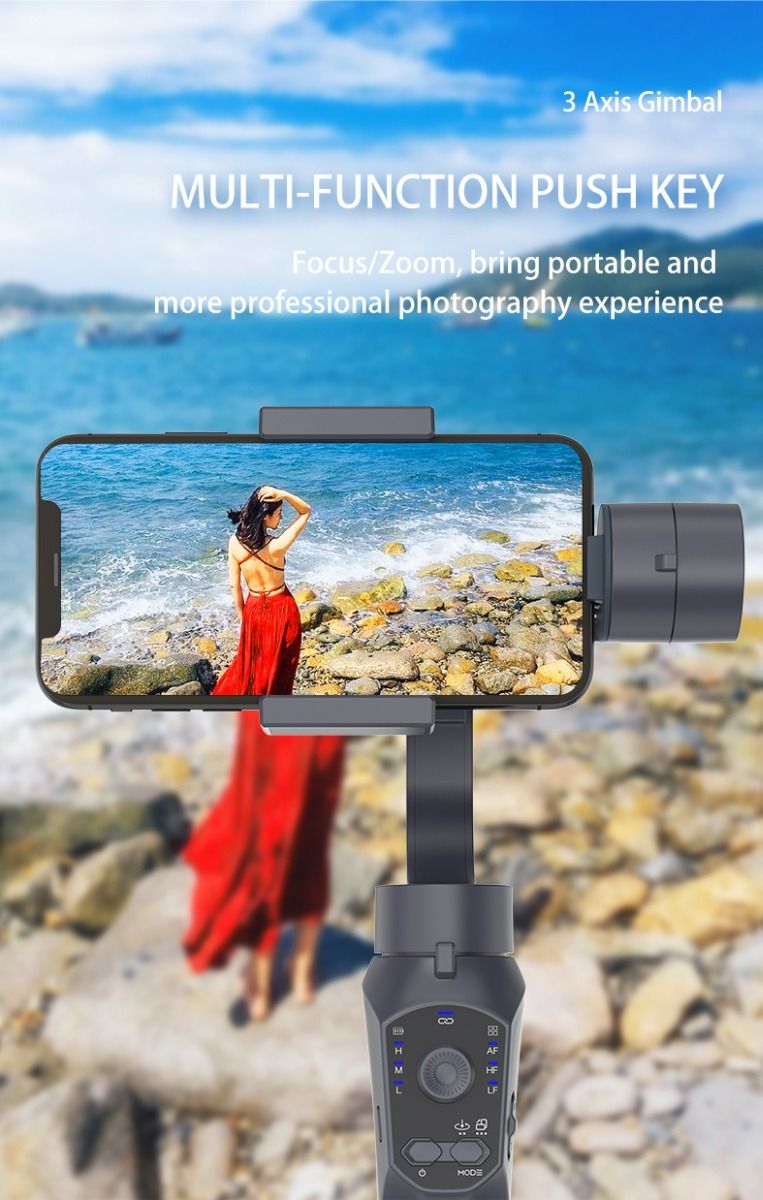 F10 Pro Stabilisator 3-Assen Telefoon Gimbal voor mobiele filmproductie met smartphone-compatibiliteit en gezichtsherkenning