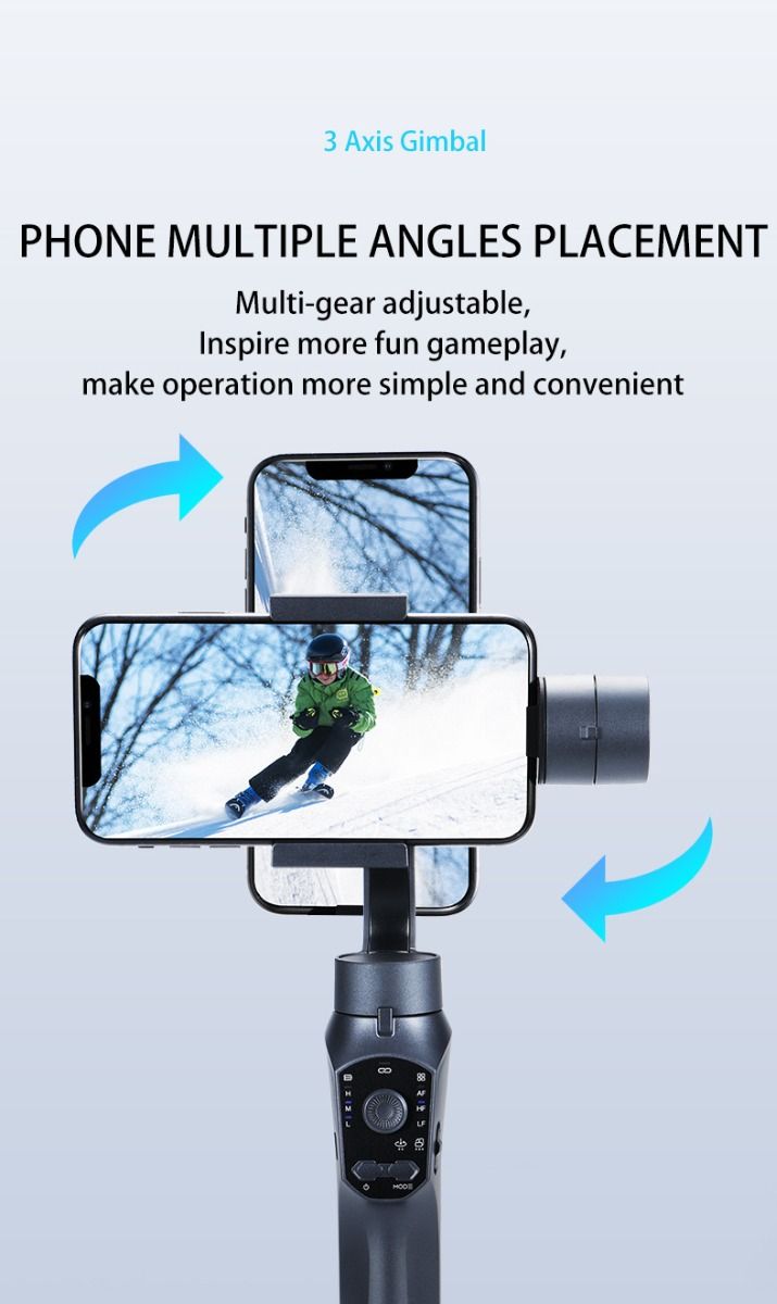 F10 Pro Stabilisator 3-Assen Telefoon Gimbal voor mobiele filmproductie met smartphone-compatibiliteit en gezichtsherkenning
