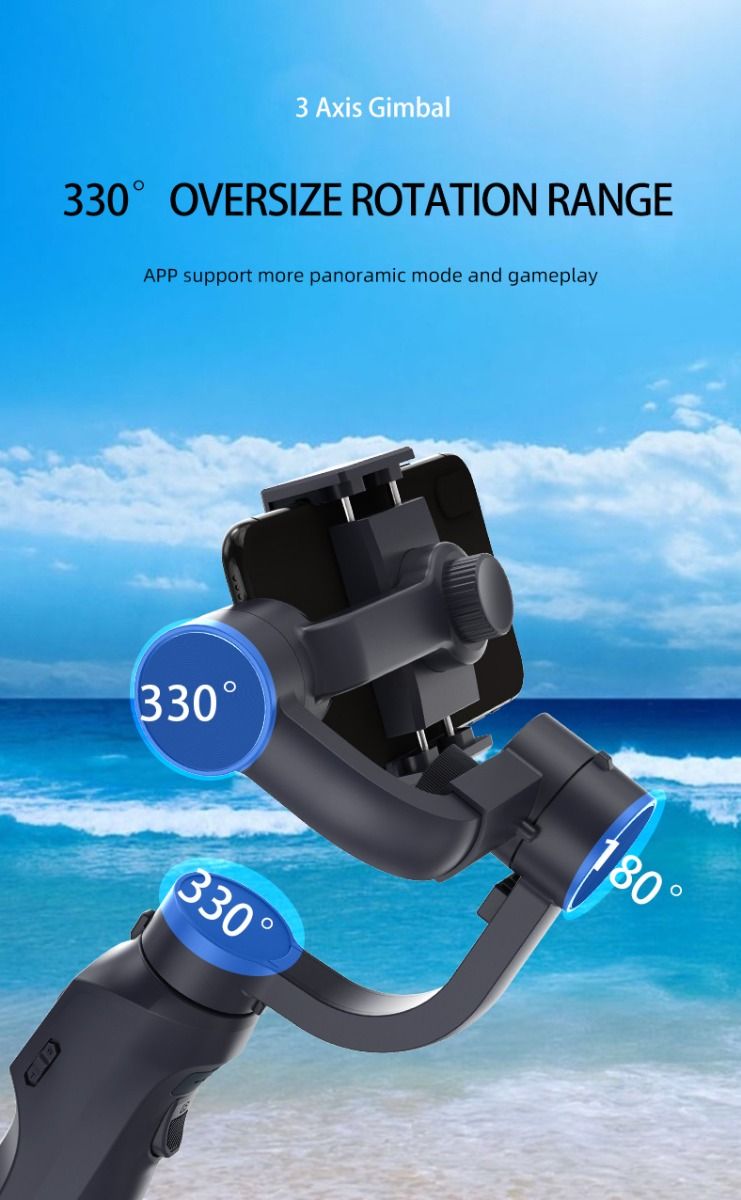 F10 Pro Stabilisator 3-Assen Telefoon Gimbal voor mobiele filmproductie met smartphone-compatibiliteit en gezichtsherkenning