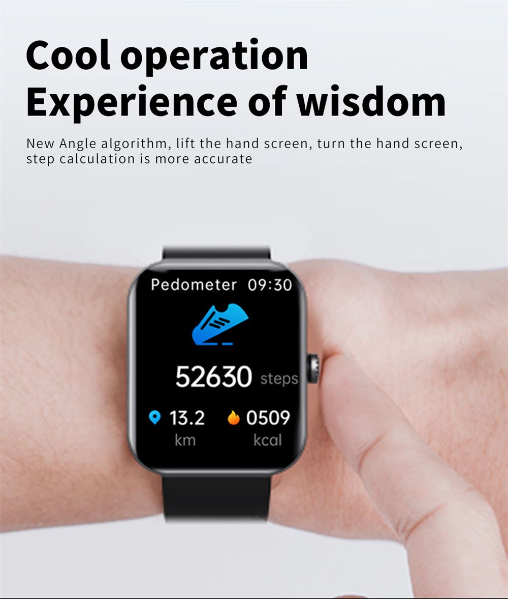 F57L Smartwatch Bloedglucose Bloeddruk Hartslag Temperatuurmonitoring Sportmonitoring 1.91 Inch Sn