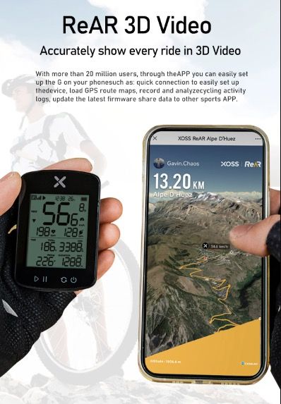 XOSS G+ G2 Fietscomputer GPS Generatie Draadloze Snelheidsmeter Tracker met Aangepast Scherm en Hartslagsensor