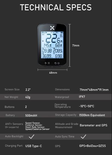 XOSS G+ G2 Fietscomputer GPS Generatie Draadloze Snelheidsmeter Tracker met Aangepast Scherm en Hartslagsensor