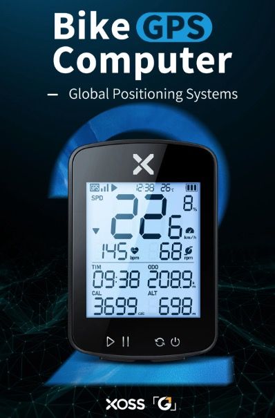 XOSS G+ G2 Fietscomputer GPS Generatie Draadloze Snelheidsmeter Tracker met Aangepast Scherm en Hartslagsensor