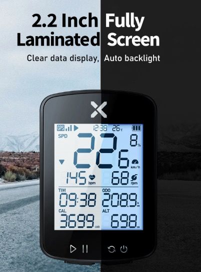XOSS G+ G2 Fietscomputer GPS Generatie Draadloze Snelheidsmeter Tracker met Aangepast Scherm en Hartslagsensor
