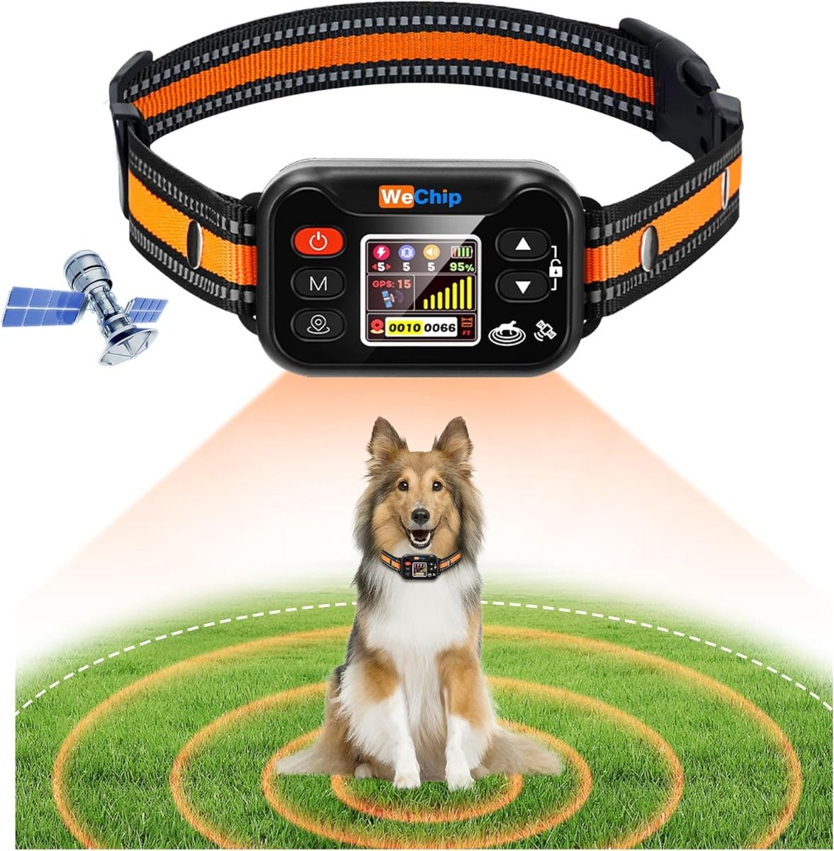Draadloze GPS Hondenhek Blafband – Oplaadbaar & Waterdicht, voor Honden 15-120 lbs
