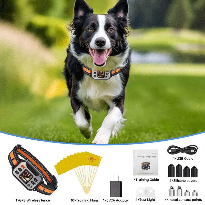 Draadloze GPS Hondenhek Blafband – Oplaadbaar & Waterdicht, voor Honden 15-120 lbs