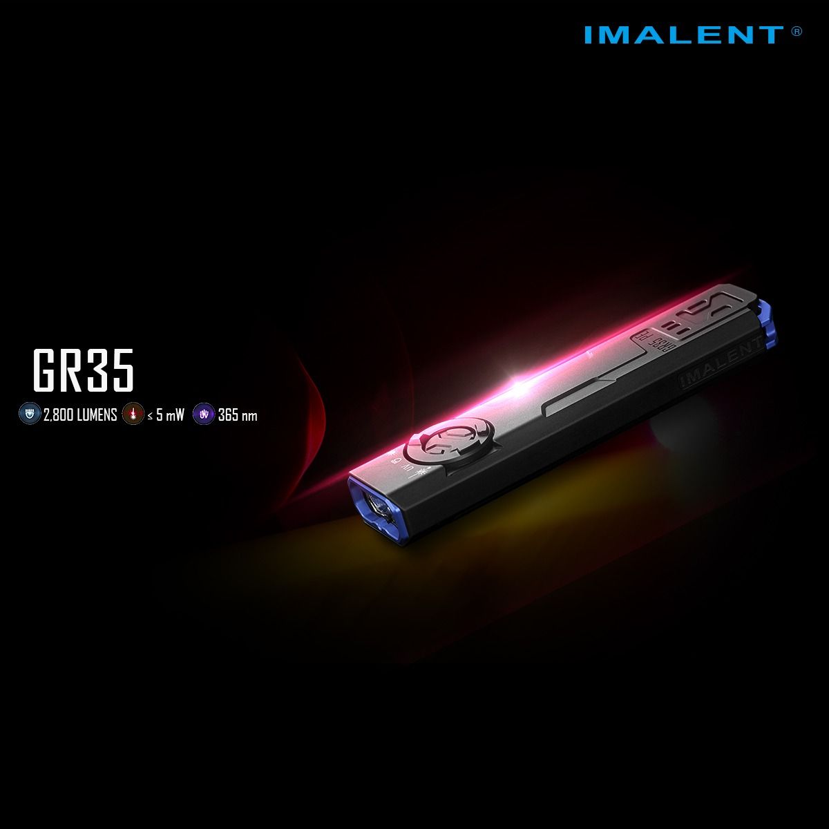 IMALENT GR35 2800 Lumen LED EDC zaklamp (Rood)