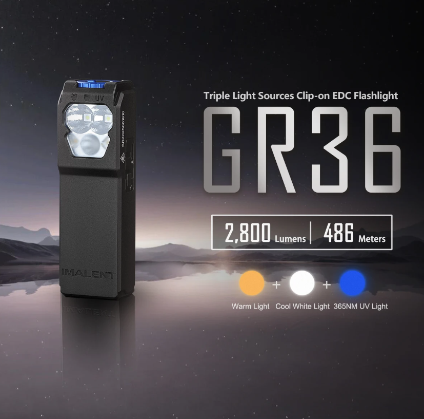 IMALENT GR36 EDC 2800 Lumen Type-C Oplaadbare Magnetische Superheldere Clip-on LED-zaklampen