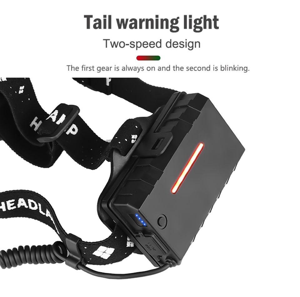 XHP70 LED Hoofdlamp 8000LM USB Oplaadbare Buitenverlichting IPX5 Waterdicht Instelbare Modi voor Kamperen en Wandelen