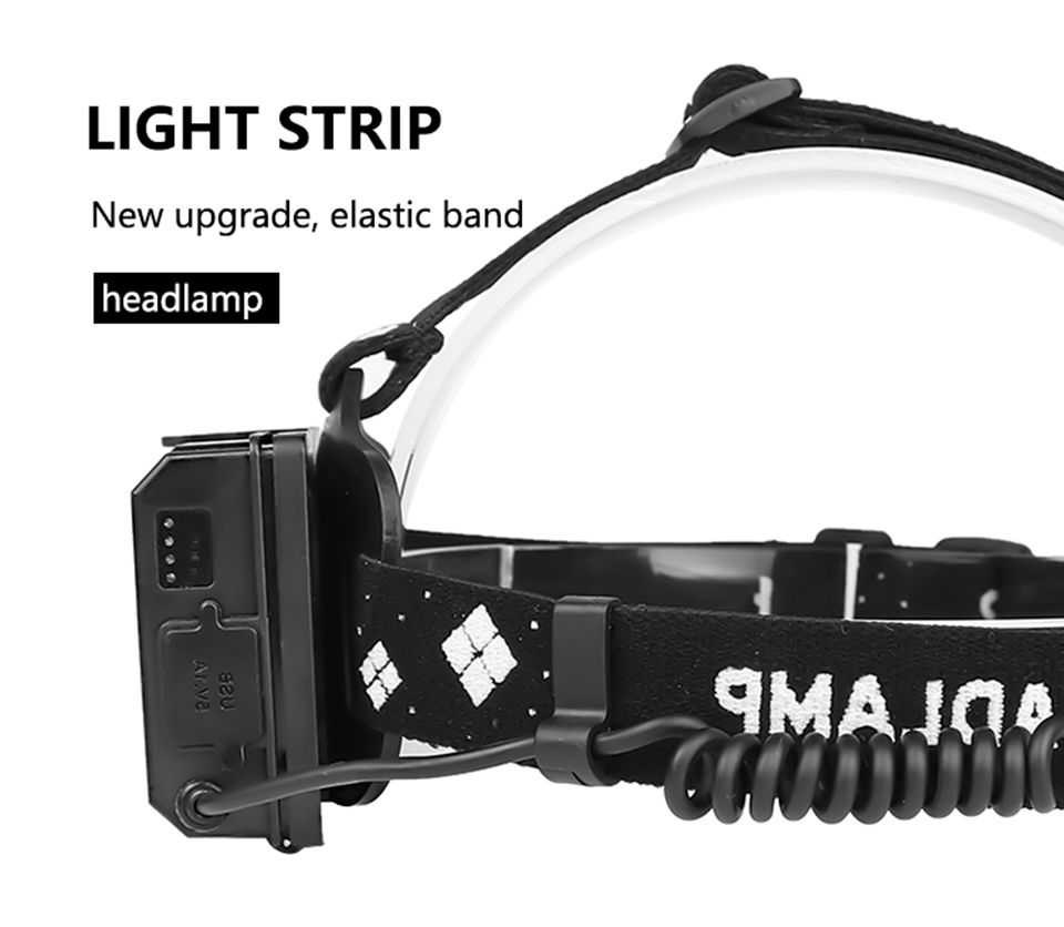 XHP70 LED Hoofdlamp 8000LM USB Oplaadbare Buitenverlichting IPX5 Waterdicht Instelbare Modi voor Kamperen en Wandelen