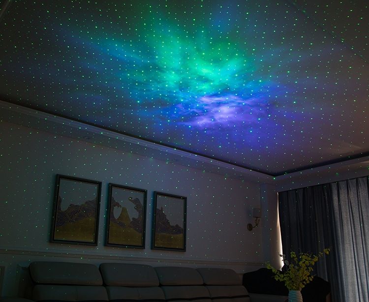 Betoverende Laser Sterrenhemel Projector Nachtlampje 7 Kleuren 360° Rotatie Gezellige Sfeer Kindercadeau Decoratie