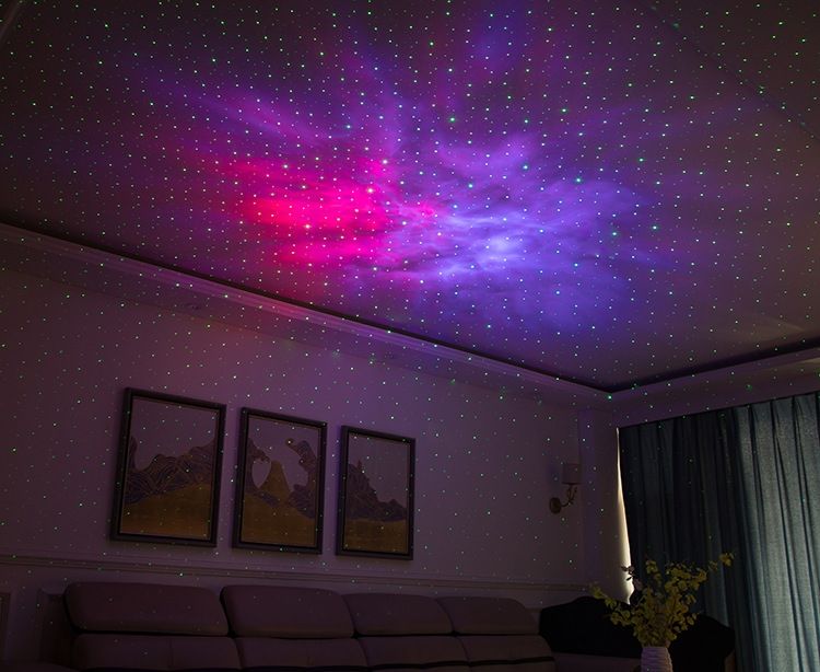 Betoverende Laser Sterrenhemel Projector Nachtlampje 7 Kleuren 360° Rotatie Gezellige Sfeer Kindercadeau Decoratie