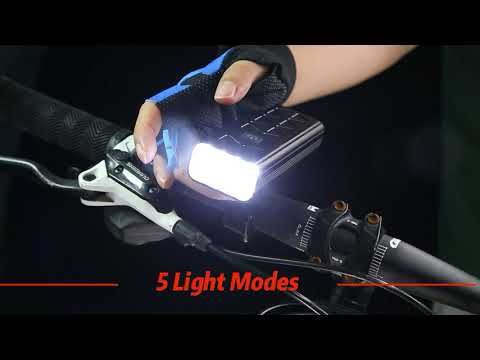 NiteBeam BR08 Fietslampen 10000 Lumen USB Oplaadbare Felle Fietslamp voor Stadsfietsen en Bergpaden
