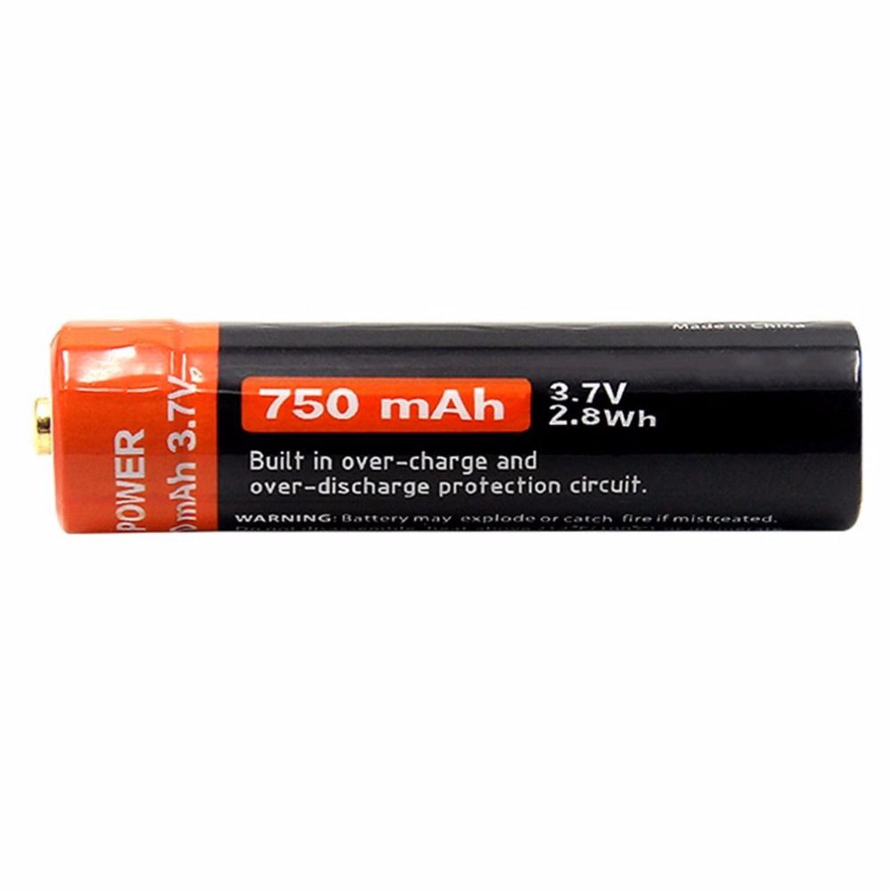 Doublepow 14500 750mAh oplaadbare batterij 3.7V Li-ion met Micro USB voor apparaten met hoog stroomverbruik en kamperen