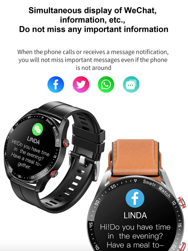HW20 ECG+PPG Bluetooth Bellen Smartwatch
