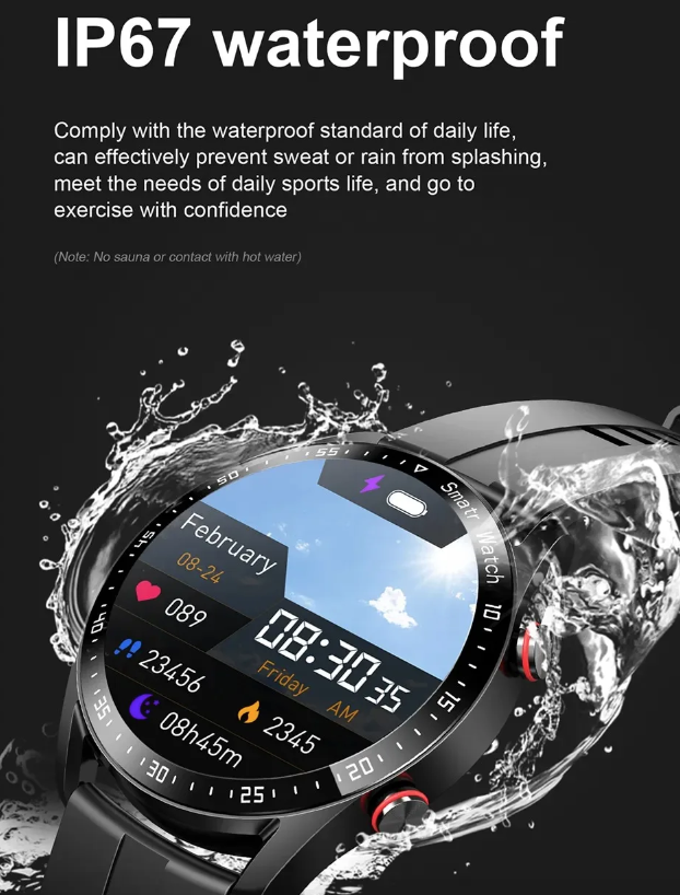HW20 ECG+PPG Bluetooth Bellen Smartwatch