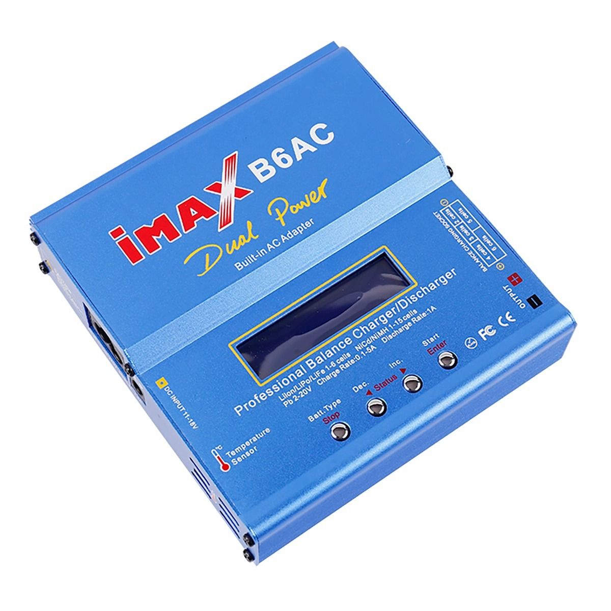 Imax B6AC 80W 6A RC-lader met digitale LCD voor LiPo- en NiMH-accu's, maximale veiligheid, snel opladen