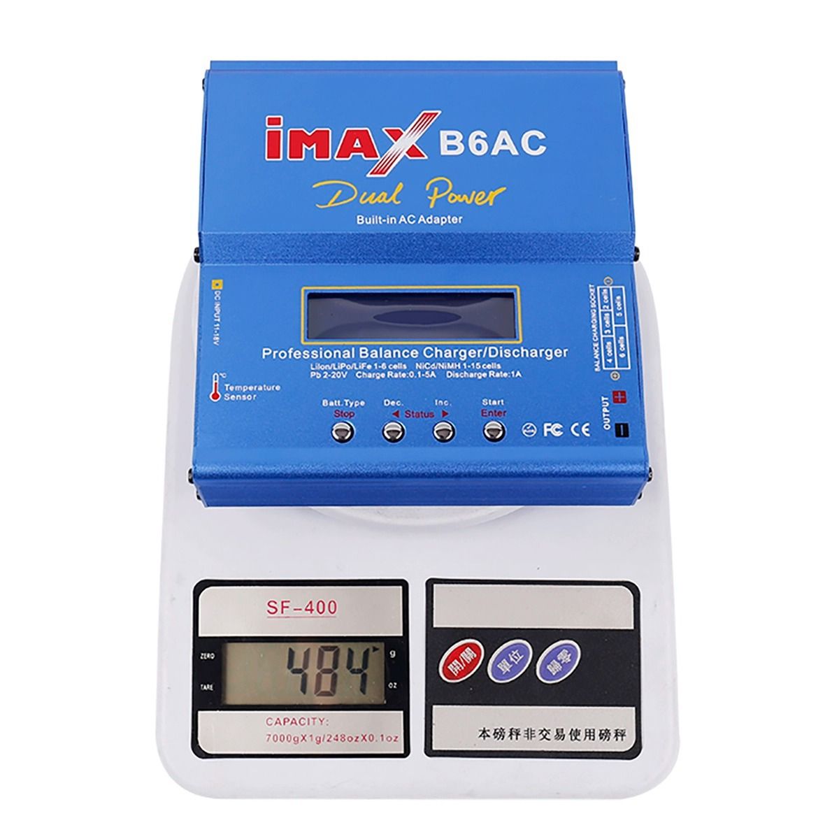 Imax B6AC 80W 6A RC-lader met digitale LCD voor LiPo- en NiMH-accu's, maximale veiligheid, snel opladen