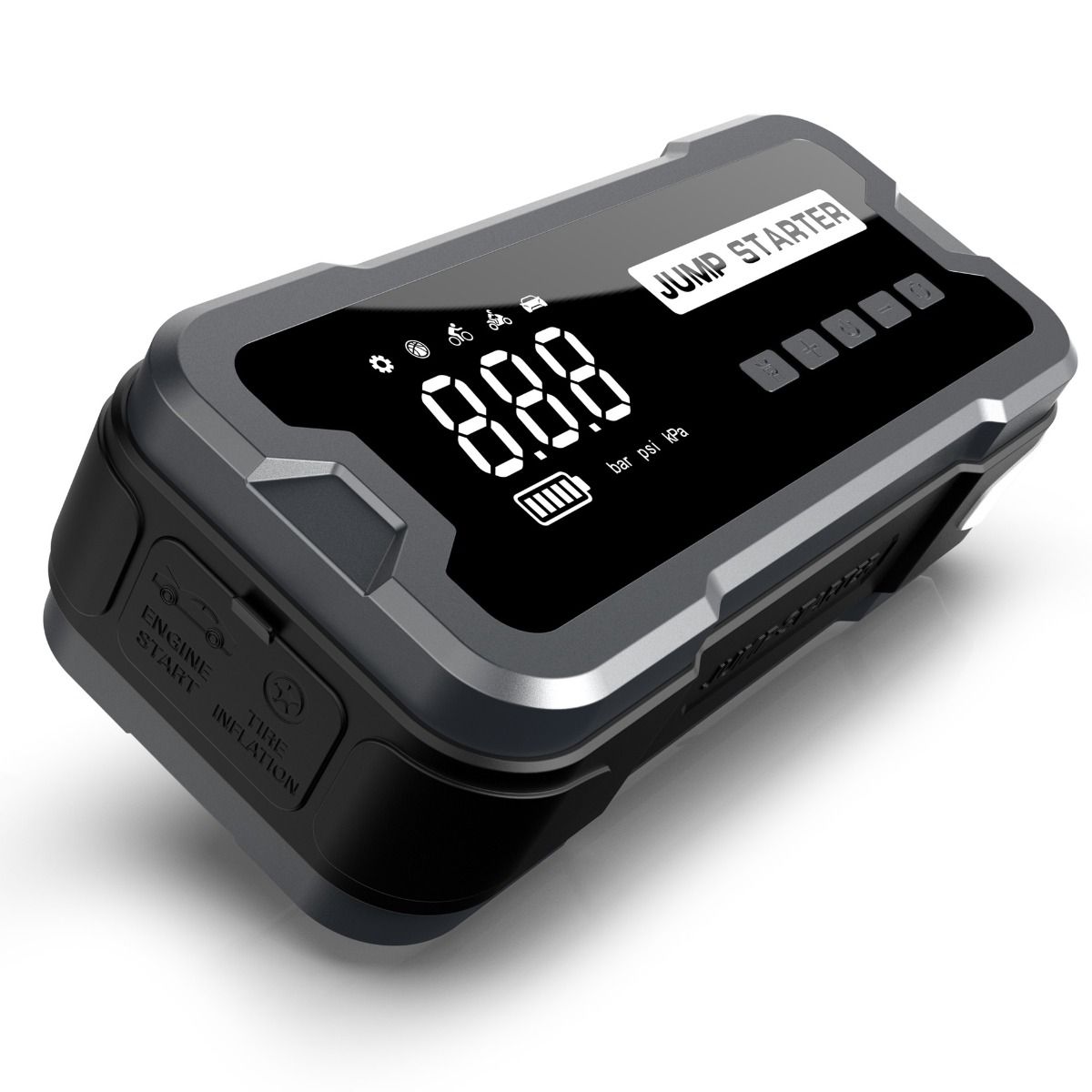 Draagbare startaccu powerbank met 2000A piekstroom, compact ontwerp voor autobatterijproblemen