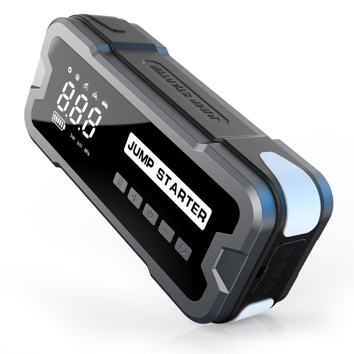 Draagbare startaccu powerbank met 2000A piekstroom, compact ontwerp voor autobatterijproblemen