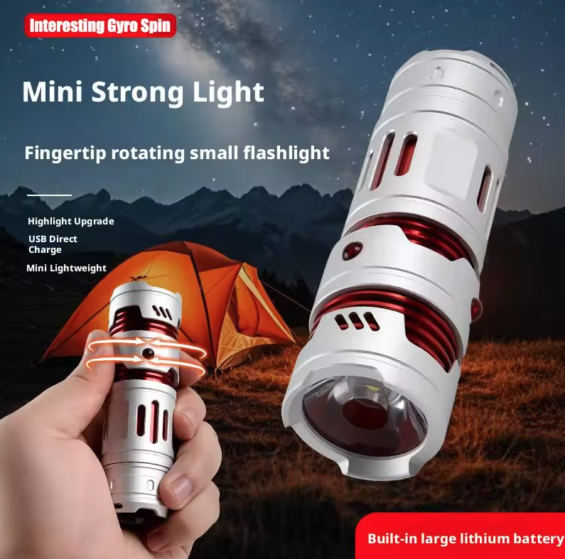 Draagbare mini-EDC USB-oplaadbare zaklamp voor broekzak en sleutelhanger