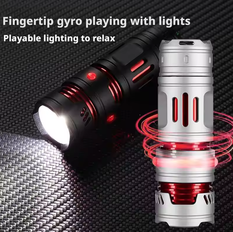 Draagbare mini-EDC USB-oplaadbare zaklamp voor broekzak en sleutelhanger