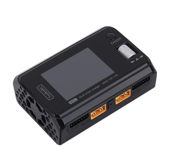 ToolkitRC M6D 500W 15A DC Dual Channel MINI Smart Charger Discharger voor RC elektrische vlucht en racen