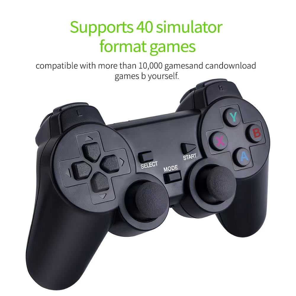 Retro Spelconsole 2.4G Dubbele Draadloze Controller 10.000 Spellen 64GB PS1 GBA Klassiekers 4K Kerstcadeau