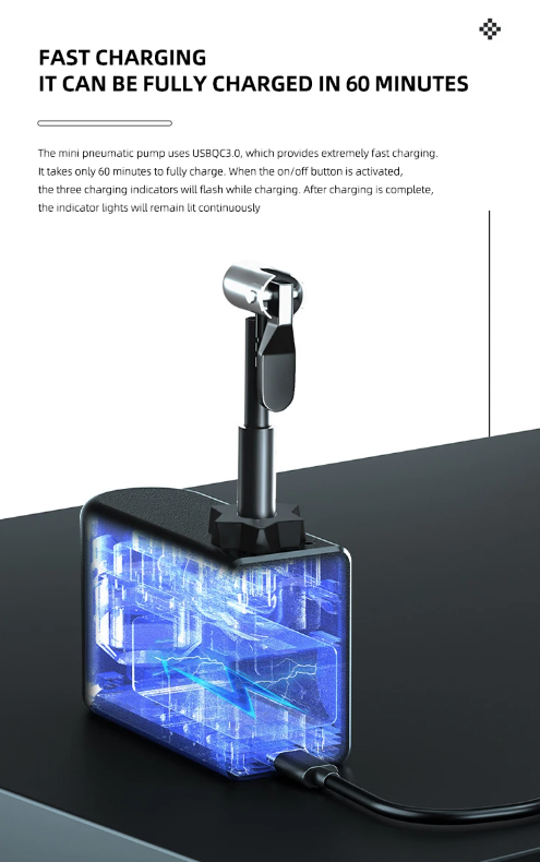 Mini fietspomp draagbare elektrische luchtpomp met oplaadbare batterij hoge precisie druksensor fietsers ideaal